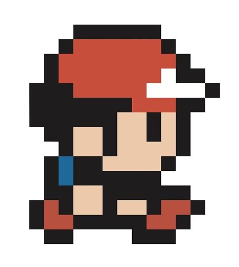 ash ketchum pixel art grid Ash ketchum of pokemon 8-bit style!! - Pixel ...