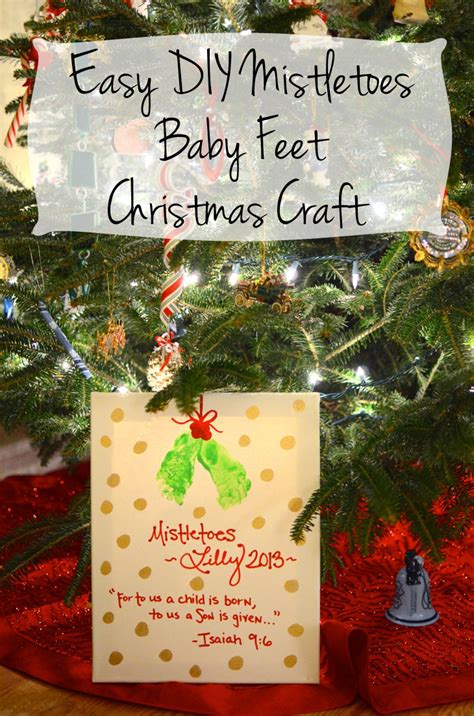 Easy DIY Mistletoes Baby Feet Christmas Craft, Target Gift Card ...