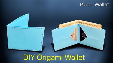 How To Make A Cute Paper Wallet Origami Paper Purse Origami Wallet Diy