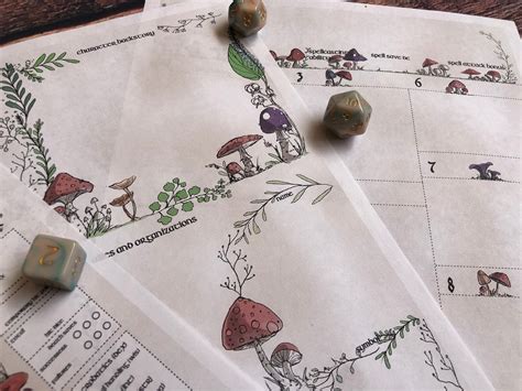 DnD 5e Printable Character Sheet Druid Circle Of Spores Etsy