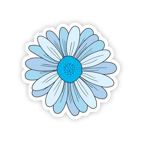 Blue Daisy Aesthetic Sticker