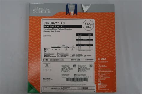 New Boston Scientific Synergy Xd Everolimus Eluting Platinum