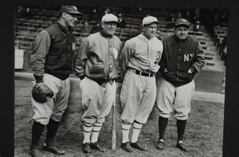 Lot Detail Babe Ruth Lou Gehrig Ty Cobb Tris Speaker Autographed