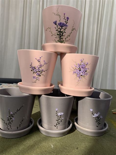 Stacked Flower Pots For DIY Pottery Crafts