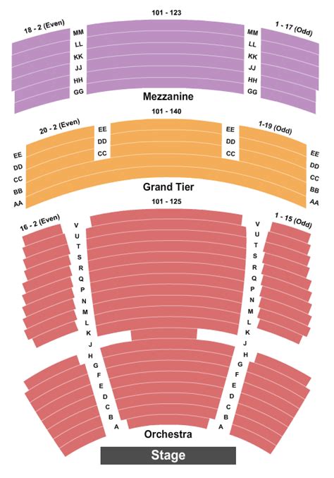 Caa Theatre Seating Map