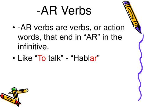 Ppt Ar Verbs Powerpoint Presentation Free Download Id1751140