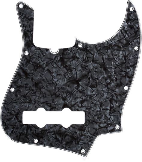 Fender 10 Hole Contemporary Jazz Bass Pickguard Black Moto Reverb