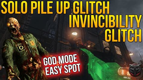 Black Ops 3 Zombies Shadows Of Evil Solo Pile Up Glitch Invincibility Glitch God Mode Easy