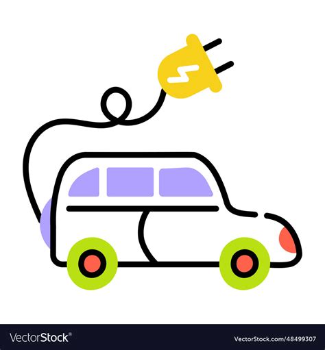 Electric car Royalty Free Vector Image - VectorStock