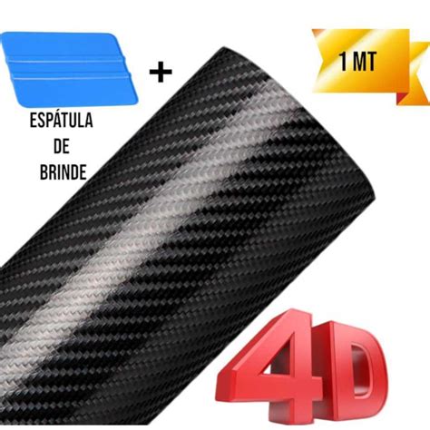 Adesivo Fibra De Carbono Preto 4D Varias Medidas Shopee Brasil