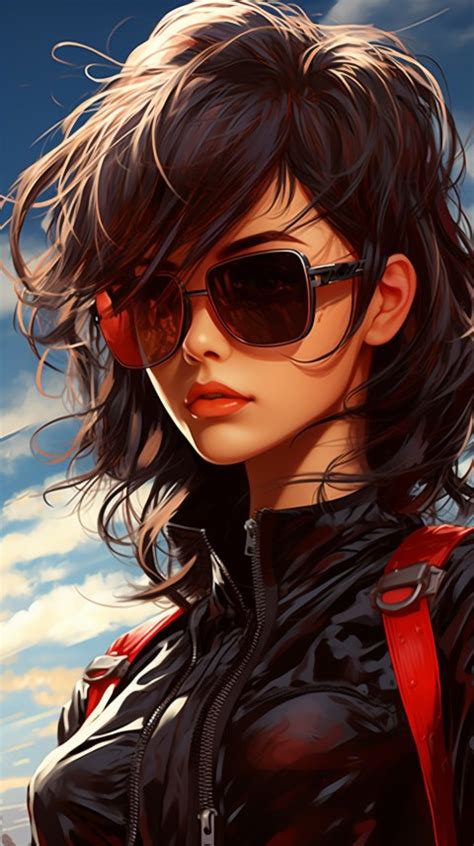 Cute Anime Girl Wearing Sunglasses Aesthetic 86 Wallpaper Images And Photos