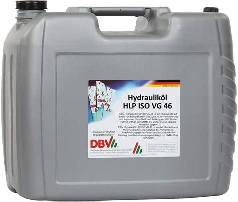 Dbv Hydraulik L Hlp Iso Vg Liter Kanister Amazon De Auto