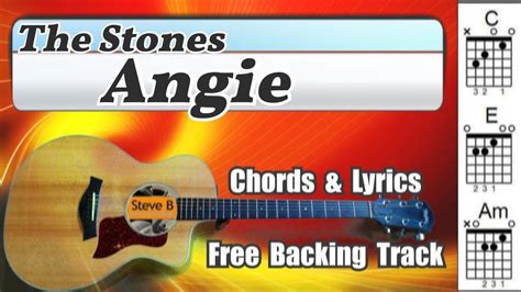 Angie The Rolling Stones Cover Free Backing Track Chords And