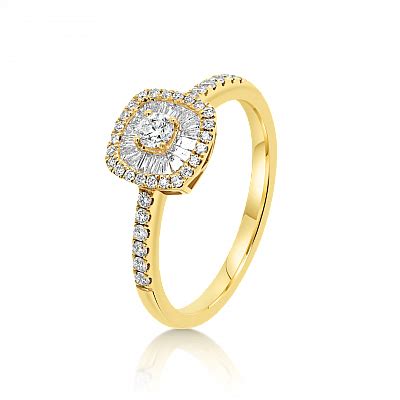 Inel Din Aur Galben De 18K Cu Sidef Si Diamante Naturale Stil Diamonds