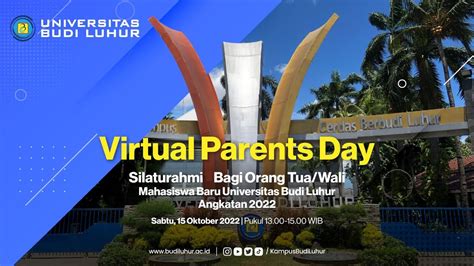 Virtual Parents Day 2022 Silaturahmi Bagi Orang Tua Wali Mahasiswa