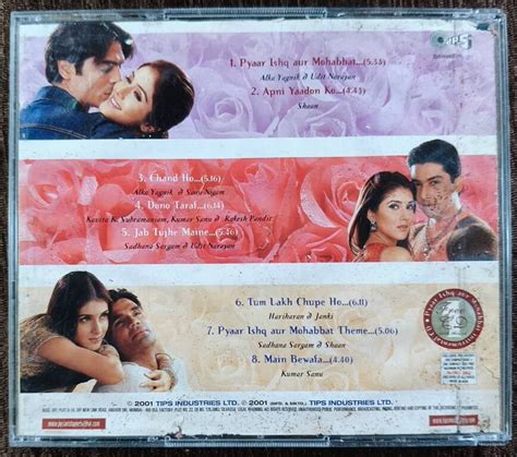 Pyaar Ishq Aur Mohabbat 2001 Viju Shah Pre Owned TIPS Double Audio CD