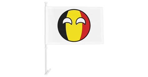 Funny Trending Geeky Belgium Countryball Car Flag Zazzle