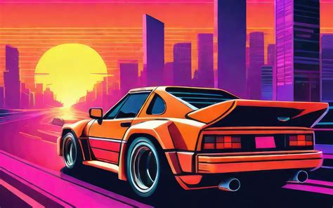 2880x1800 Retrowave Stylin Car 4k Macbook Pro Retina Hd 4k Wallpapers Images Backgrounds Photos