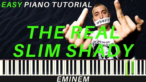 Eminem The Real Slim Shady Piano Tutorial Instrumental Piano