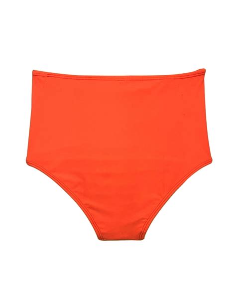 Calzon de Bikini Pin Up Clasico coral Samia cl Tamaño S Color NARANJA