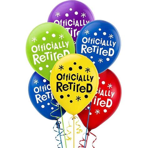 "Officially Retired" Happy Retirement 12″ Balloons (15 count ...