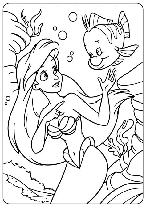 Ariel The Mermaid Coloring Pages 100 Printable Coloring Pages