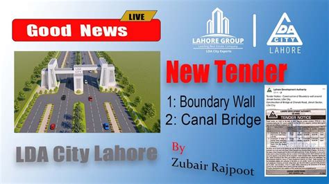 Lda City Lahore New Tender Boundary Wall Canal Bridge By Zubair