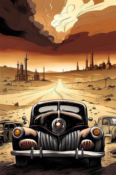 Post Apocalyptic Desertscape Illustration Art Print – Keep Calm Collection