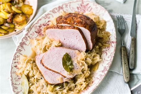 Kasseler Lachsbraten Mit Sauerkraut Im Ofen Kassler Mit Sauerkraut