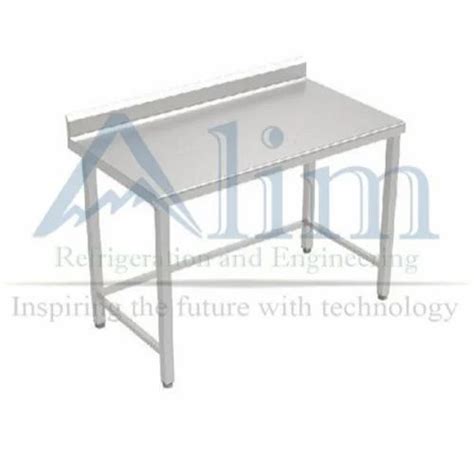 Polished Silver Stainless Steel Work Table For Hotel Size 42x20x32