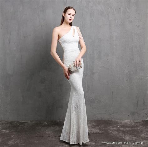 Brautkleider Hochzeitskleider One Shoulder I Linie Brautkleid