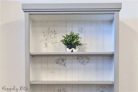 How To Makeover A Vintage Farmhouse Bookshelf Using Stamps