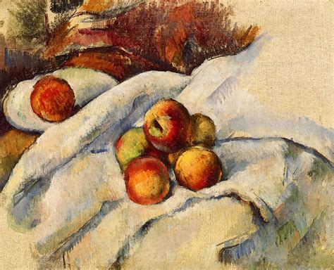 Apples On A Sheet C Paul Cezanne Wikiart Org