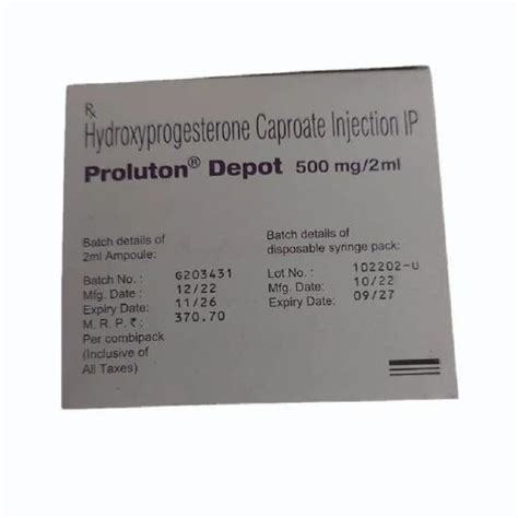 Prolutan Depot Ml Injection Strength Mg Packaging Type Box At