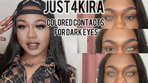 Comfortable Colored Contacts For Dark Eyes Feat. Just4Kira - YouTube