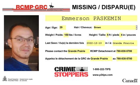 Update Missing 29 Year Old Man Found My Grande Prairie Now