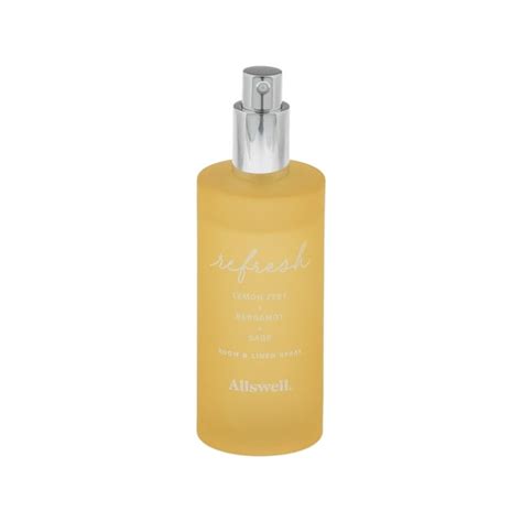 Allswell Refresh Lemon Zest Bergamot Sage Scented Room And Linen