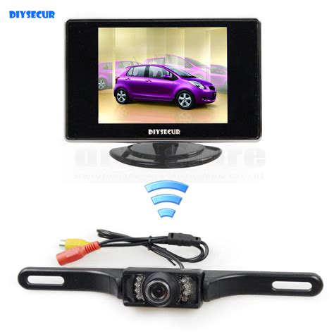 DIYSECUR Wireless 3 5 Inch TFT LCD Car Monitor Rear View Kit Reversing