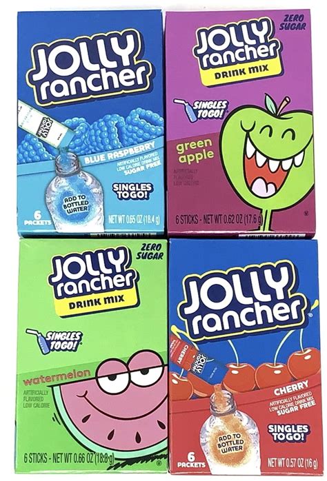 Jolly Rancher Drink Mix Singles To Go Variety Pack Of 4