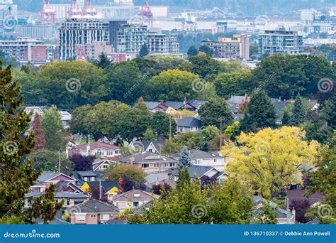 Aerial/Drone View in Vancouver, Canada Stock Image - Image of buildings, offices: 136710337