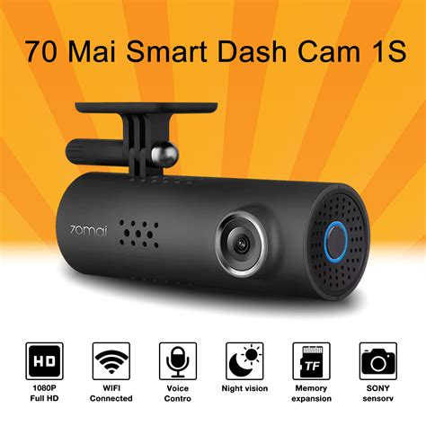 70 Mai Car DVR 1S APP Voice Control 70 Mai 1S 1080P HD Night Vision 70