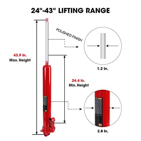 Big Red T Torin Cric Hydraulique Long V Rin Avec Pompe Piston