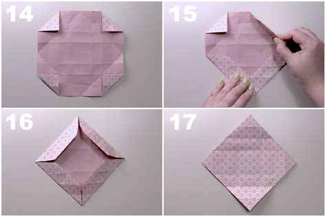 Origami Masu Box Gem Lid Step By Step Instructions Paper Kawaii