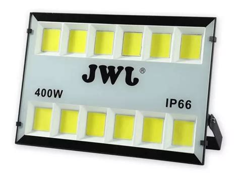 Reflector LED JWJ JLRE C400 400W Con Luz Blanca Frio Y Carcasa Negro