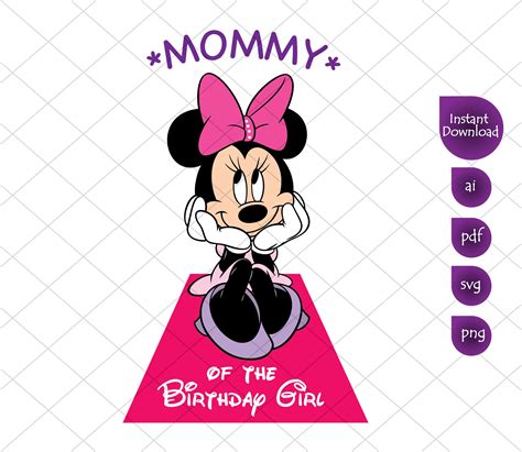 Mommy Minnie Mouse Birthday Girl Clipart Mickey Mouse Svg Etsy