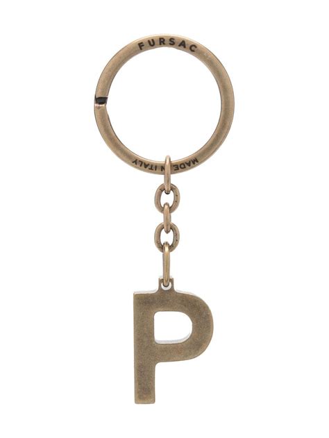 Fursac P Letter Key Ring Gold Editorialist