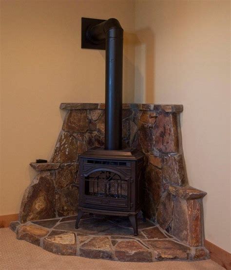 Corner Pellet Stove Hearth