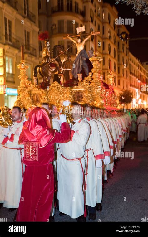 Semana Santa Holy Week Celebrations Malaga Andalucia Spain Stock