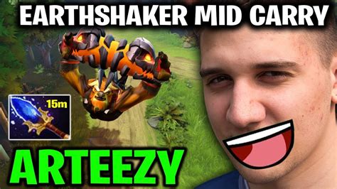 ARTEEZY Earthshaker MID Carry Like A Boss With 15 Minutes Scepter YouTube