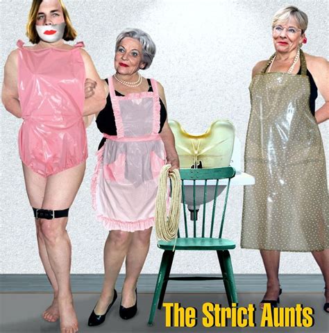 The Strict Aunts Plastic Aprons Plastic Pants Sissy Maid Dresses